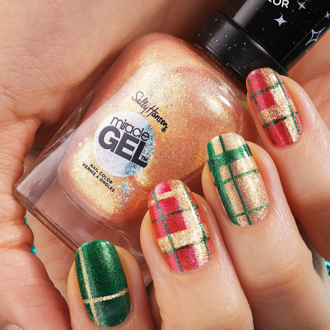 Miracle Gel It Take Two - 972 Faerie Green by Sally Hansen for Women - 2 Pc 0.12oz Nail Polish, 0.12oz Top Coat