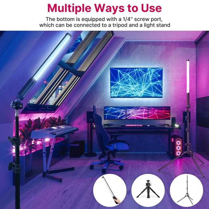 Ulanzi VL119 RGB Handheld Stick Light Wand Tube LED Video Light CRI 95+ 2500K-9000K 2000mAh Photography Lighting Fill Lamp