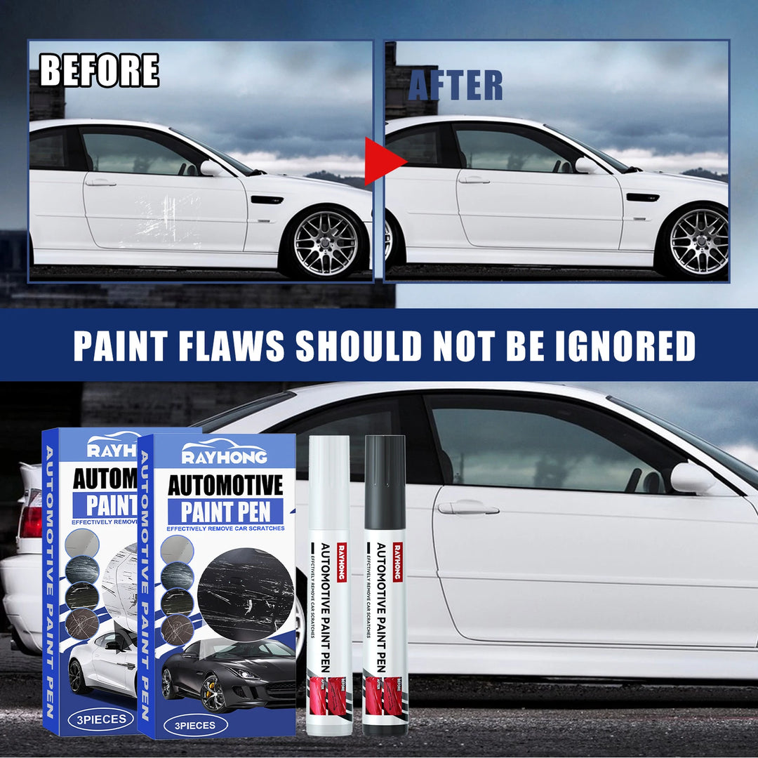 RAYHONG 3pcs Paint For Cars Paint Scratch Repair Waterproof Auto Scratch Remover Pen Black/White Car Paint Pen