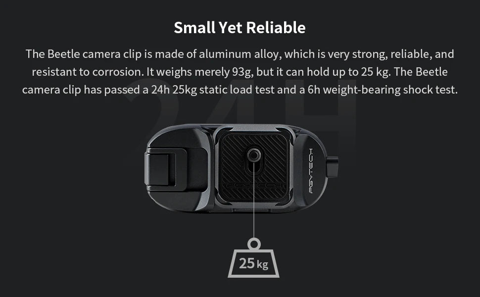 PGYTECH Beetle Camera Clip with Plate Camera Quick Release System for Sony/Nikon/DSLR Action Camera Backpack Camera Strap Mount