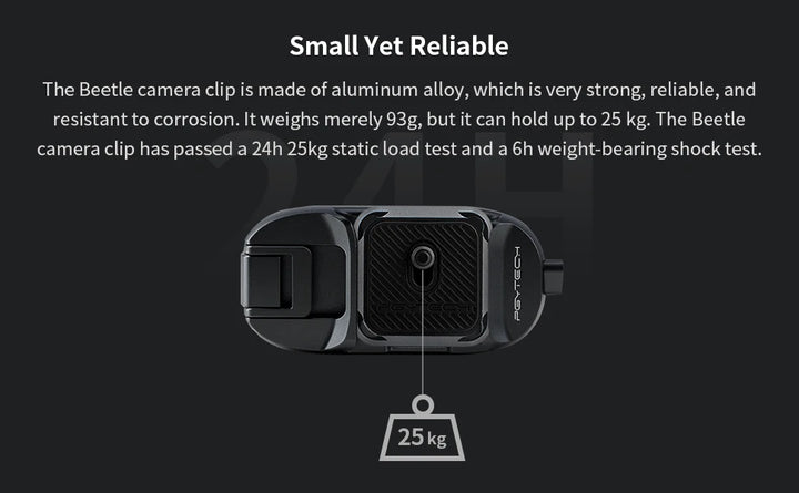 PGYTECH Beetle Camera Clip with Plate Camera Quick Release System for Sony/Nikon/DSLR Action Camera Backpack Camera Strap Mount