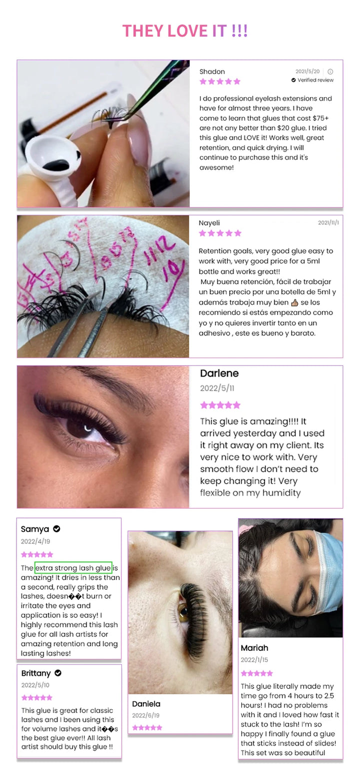 Veyes Inc 5ml/10ml 0.3s Eyelash Extension Glue Shipping from US Veyelash 7 Week Retention Volume Clear Lash Adhesive