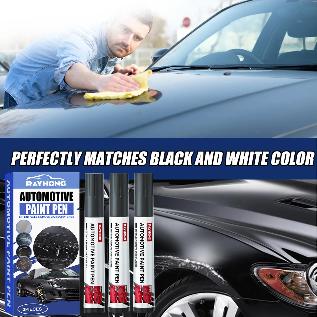 RAYHONG 3pcs Paint For Cars Paint Scratch Repair Waterproof Auto Scratch Remover Pen Black/White Car Paint Pen