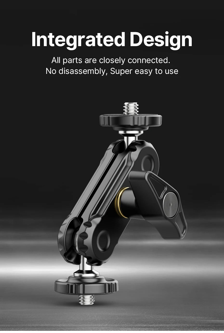 Ulanzi R098 Double Ball Heads Magic Arm with Cold Shoe Mount 1/4''  Screw for DSLR Camera Monitor Mic Video Light Super Clamp