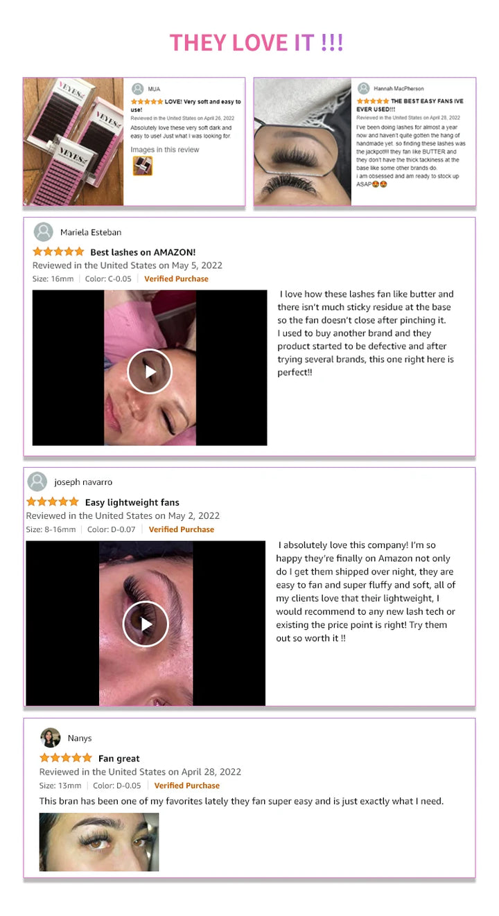 Veyes Inc 0.05mm Latte Brown Eyelash Extensions Veyelash Soft 8-16MM False Lashes Faux Mink Individual Volume Lashes Extensions