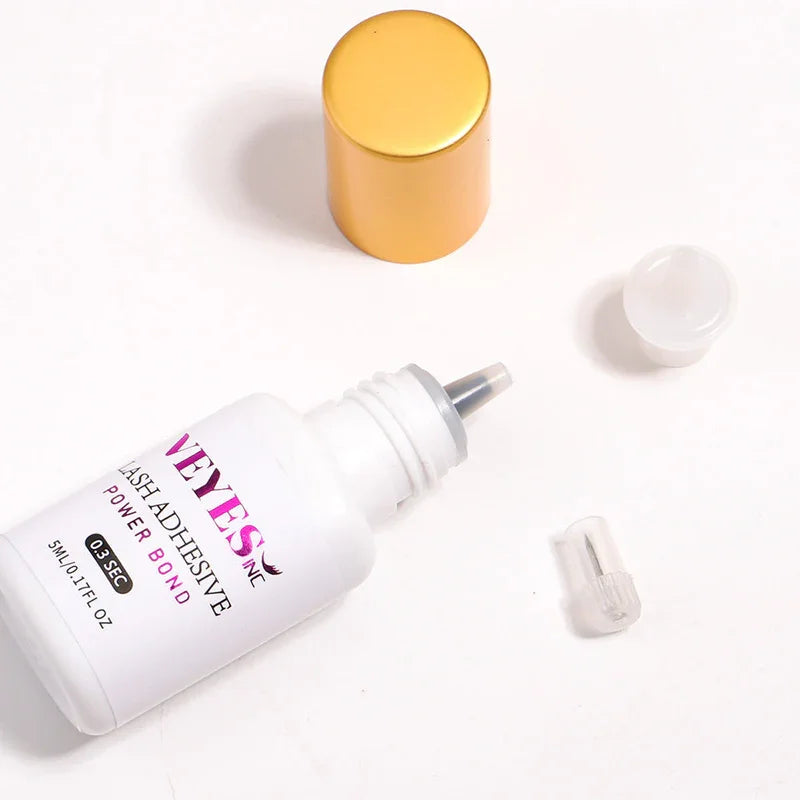 Veyes Inc 5ml/10ml 0.3s Eyelash Extension Glue Shipping from US Veyelash 7 Week Retention Volume Clear Lash Adhesive