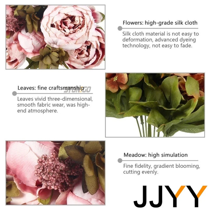 13-Head European Style Peony Bouquet