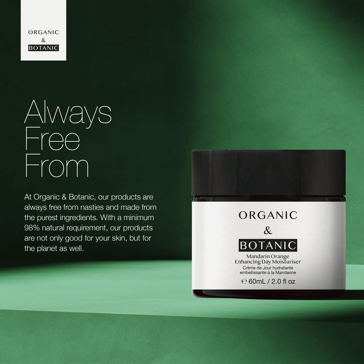 Organic & Botanic Mandarin Orange Day Moisturiser with Vitamin C & Sea Buckthorn 60ml | Lightweight Hydration