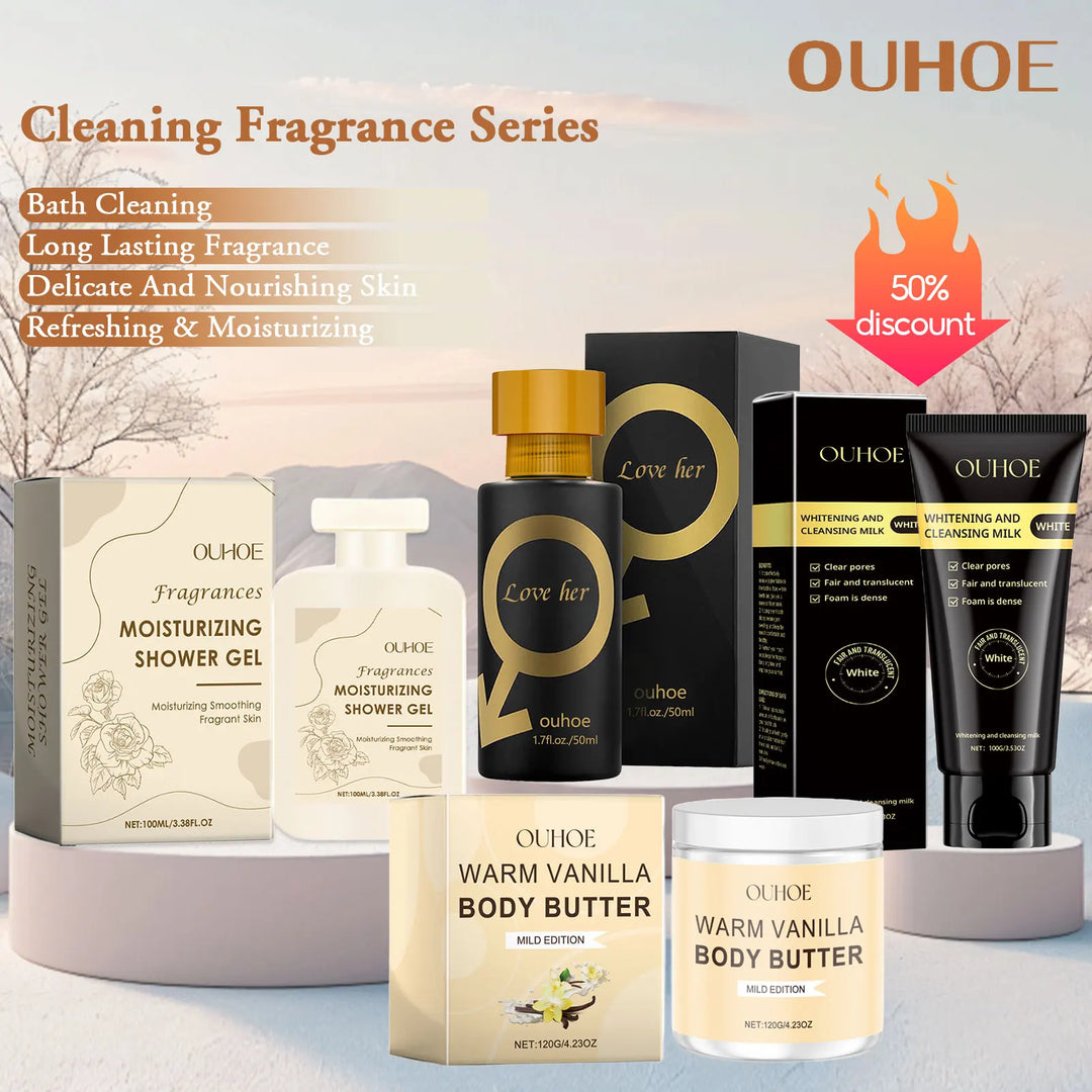 Ouhoe 50ml Glamour Pheromone Perfume Dating Scent Long Lasting Fragrance Bath Cleanser Face Scrub Deodorant Charm Perfume Spray