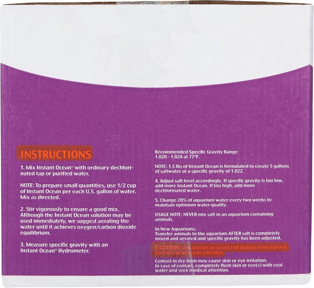 ANHXN Sea Salt 50 Gallons, For Marine Aquariums, Fast Dissolving