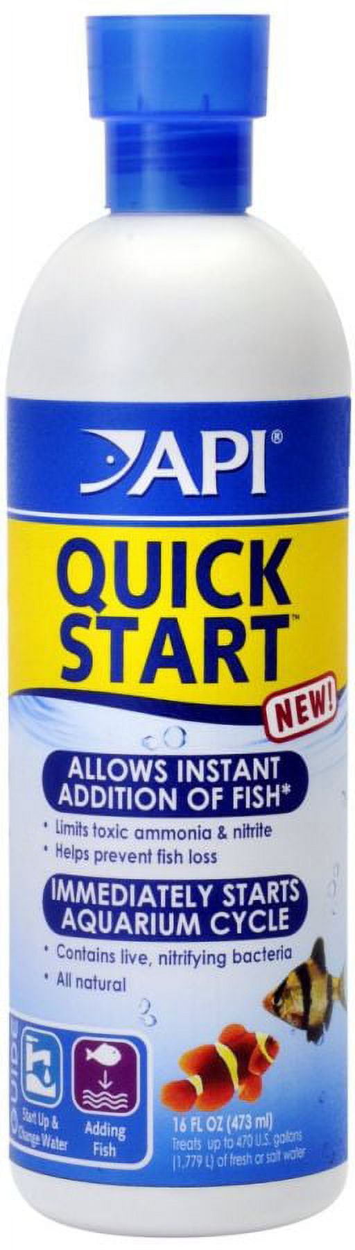 API QUICK START Freshwater and Saltwater Aquarium Nitrifying Bacteria 16-Ounce Bottle