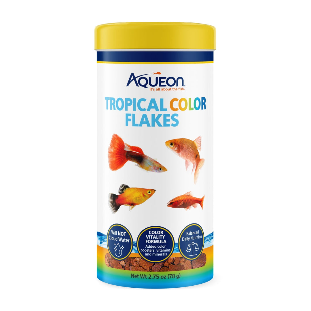 Aqueon Tropical Fish Color Food Flakes 2.75 Ounces