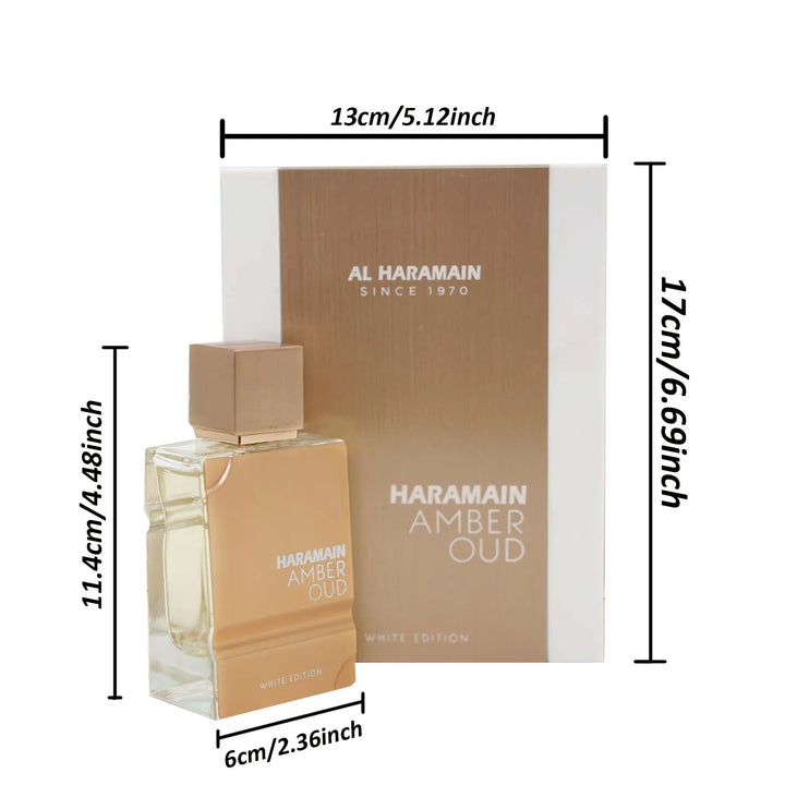 Original Brand Al HARAMAIN Amber White Edition For Men And Women Eau De Toilette Spray 2.0 OZ Long-lasting Fragrance BEST GiftS