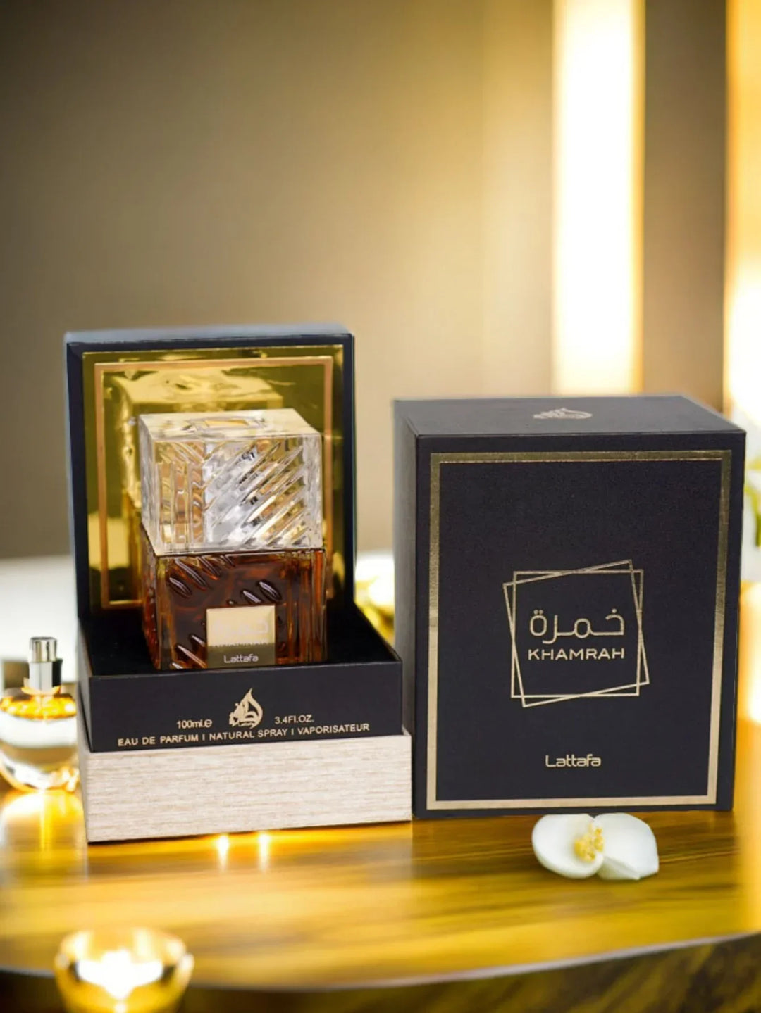 Lattafa-Khameah EDP For Men Unisex Perfume Long-Lasting Spray 3.4Oz Elegant Spicy Fragrance Warm Note Of Premium Masculine Scent