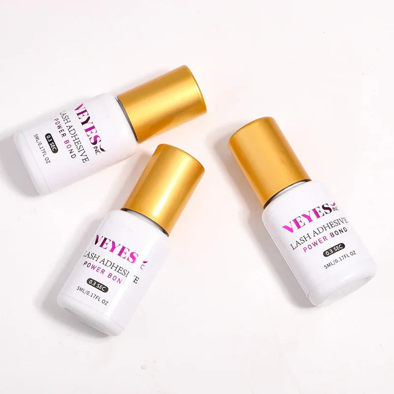 Veyes Inc 5ml/10ml 0.3s Eyelash Extension Glue Shipping from US Veyelash 7 Week Retention Volume Clear Lash Adhesive