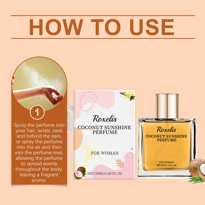 Roxelis 50ml Light Vanilla Perfume Mist Long Lasting Fragrance Natural Scent Pheromone Deodorant Dating Charming Release Perfume