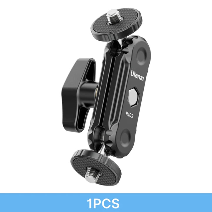 Ulanzi R098 Double Ball Heads Magic Arm with Cold Shoe Mount 1/4''  Screw for DSLR Camera Monitor Mic Video Light Super Clamp