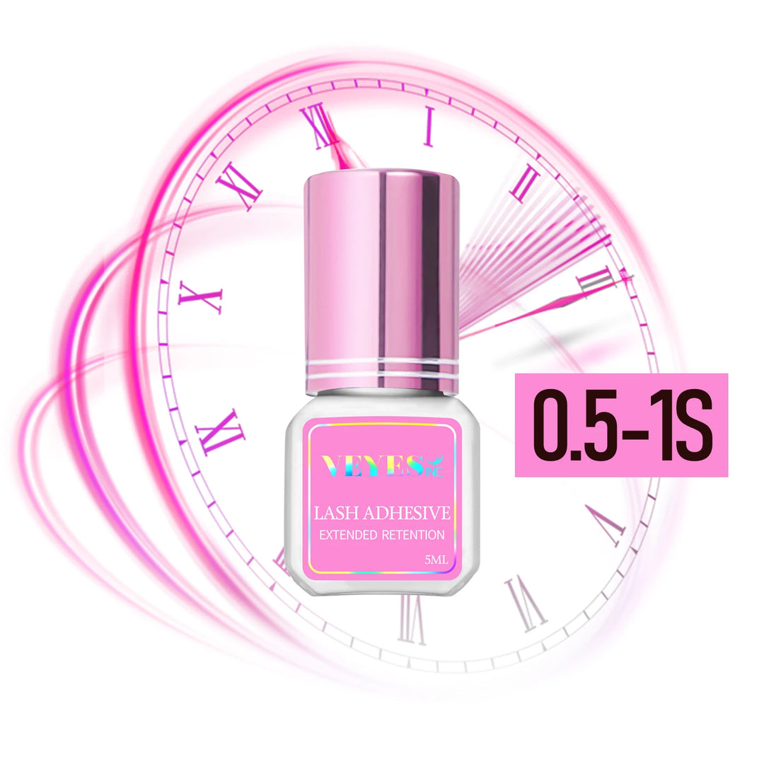 Veyes Inc 5ml/10ml 0.3s Eyelash Extension Glue Shipping from US Veyelash 7 Week Retention Volume Clear Lash Adhesive
