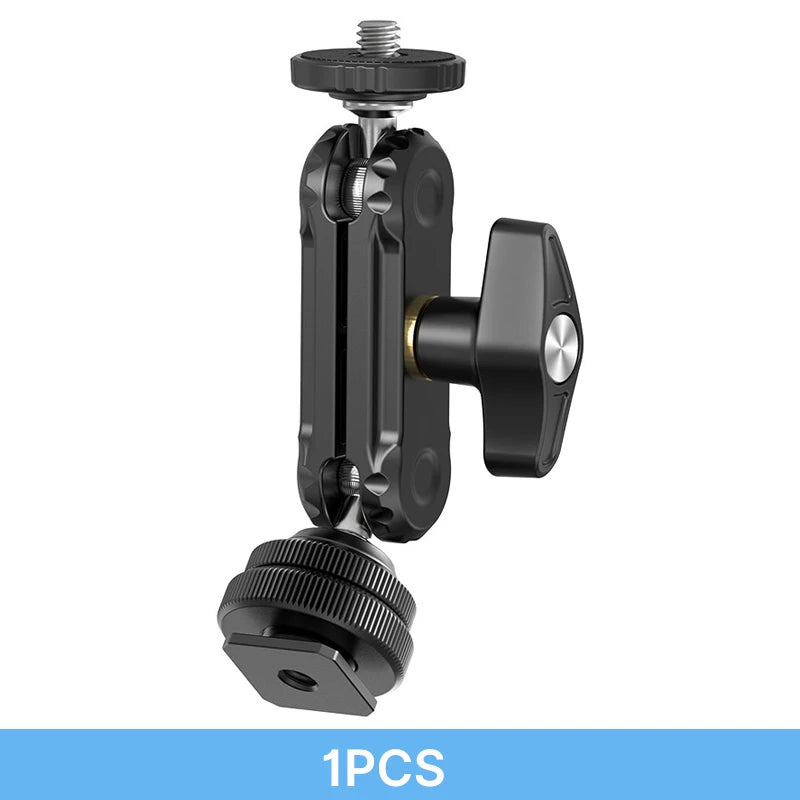 Ulanzi R098 Double Ball Heads Magic Arm with Cold Shoe Mount 1/4''  Screw for DSLR Camera Monitor Mic Video Light Super Clamp