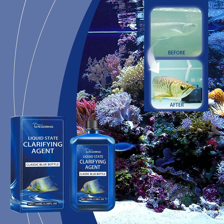 Aquarium Fish Tank Water Purifier | Clear Water Quality Enhancer | Rapid Pollutant Remover | Balances pH | Safe for Fish & Plants | Easy Use | 100ml Bottle | Fish Products