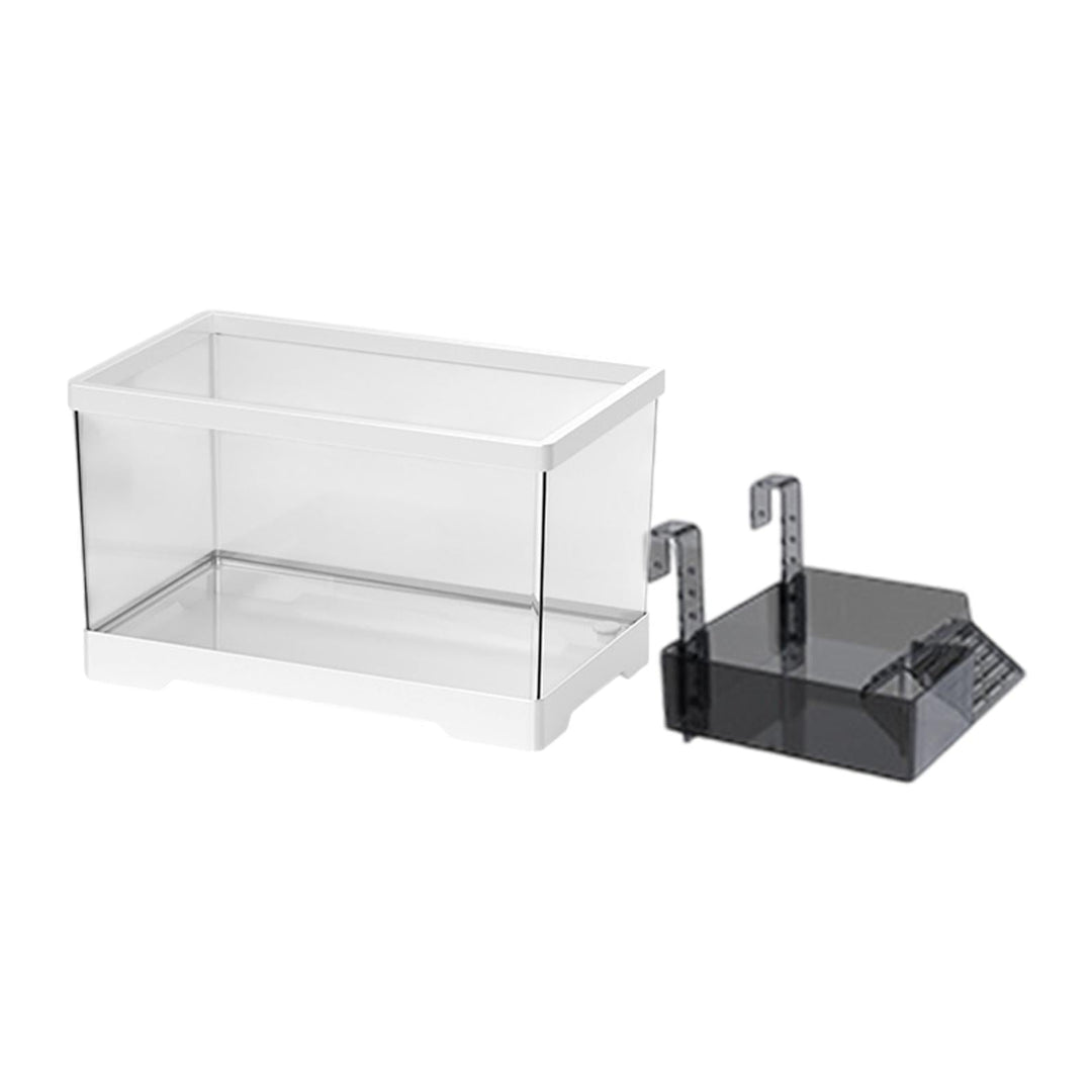 Bvdfgk Turtle Tank Aquarium Tortoise Enclosure Starter Kit Hideout Reptile Tank with Basking Aquatic Terrarium for Breeding M with