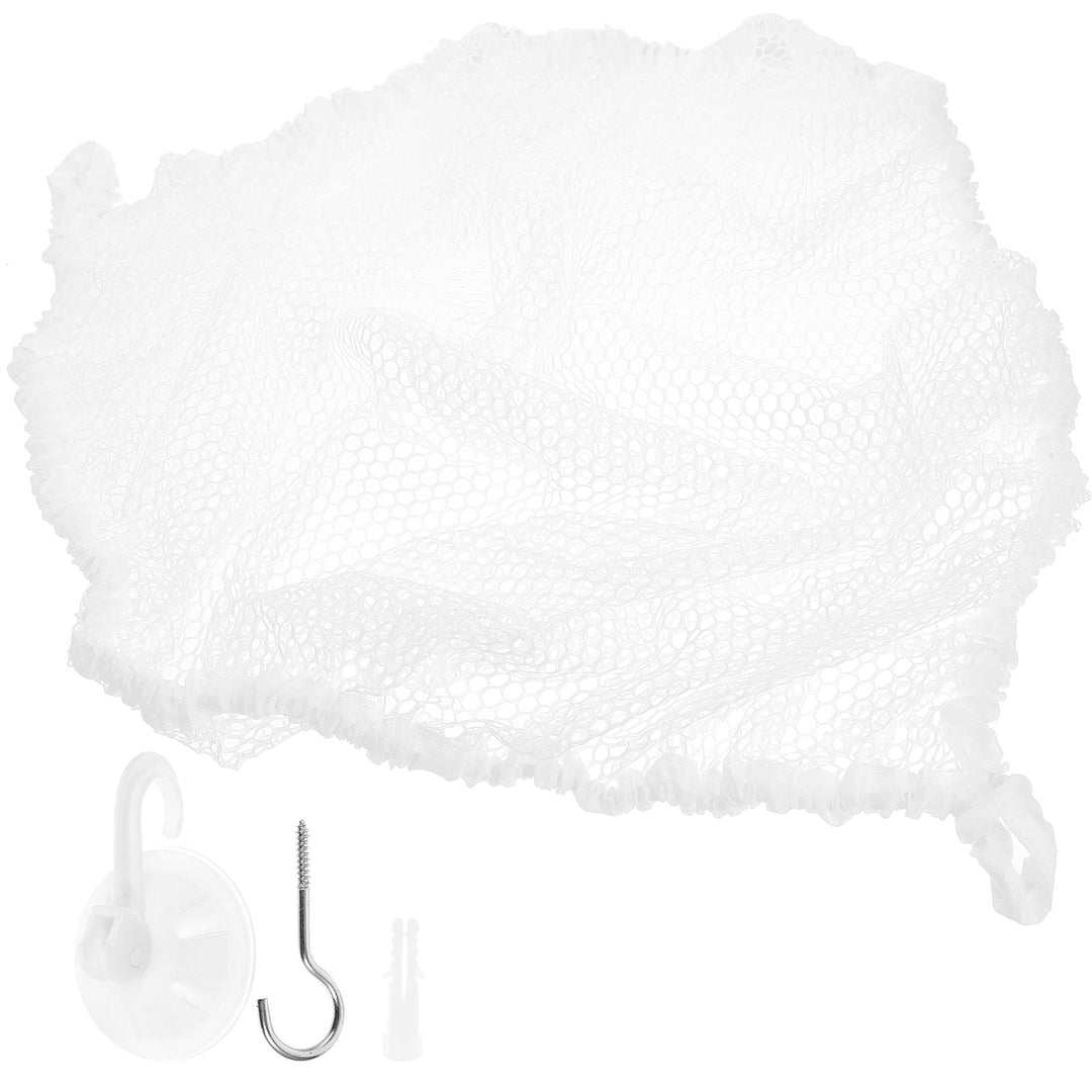 CIMAXIC Toy Net Holder Stuffed Animal Hammock Toy White Polyester 1Pcs 59X39In