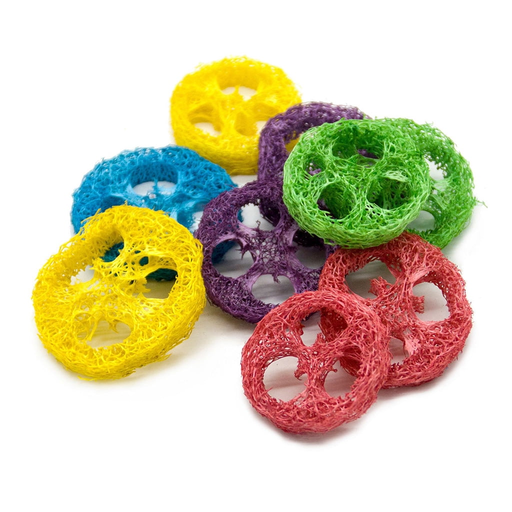 CIYISON Rabbit Chew Toys for for Health Natural Material Handmade 20Pcs Loofah To