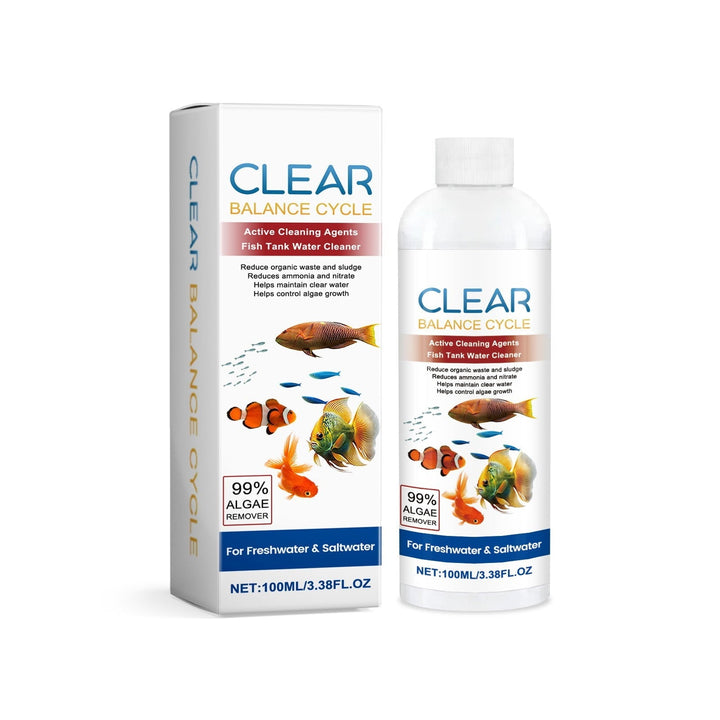 Cadorn CLEAR BALANCE CYCLE Fish Tank Water Cleaner - 120ml - Reduces Waste, Sludge & Algae for Freshwater/Saltwater Tanks & Spas