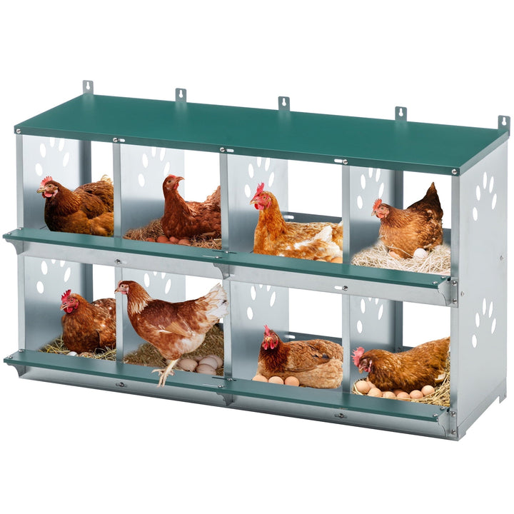 Chicken Nesting Box 8 Compartment Chicken Egg Laying Box Egg Collection