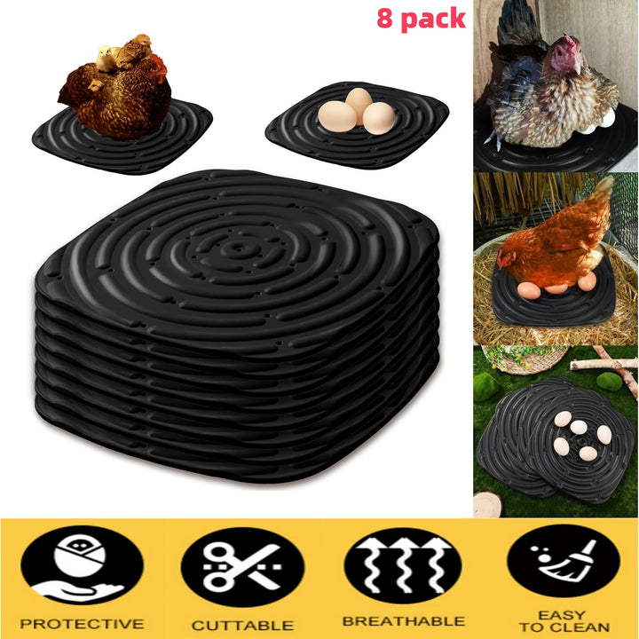 Chicken Nesting Box Pads for Laying Eggs 8-Pack Washable Nest Box Liners Reusable Chicken Coop Nesting Mats Soft Sponge Hen Laying Pads Chicken Coop Accessories