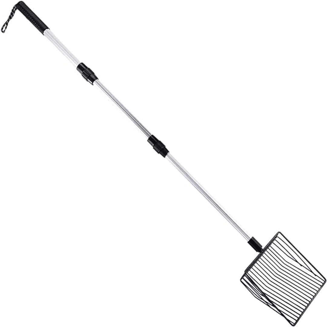 Chicken Poop, Litter Scoop, Chicken Poop , 41.9 Inch Hollow-Out Cat Litter Scoop With Adjustable Handle, Hanging Sifting Shovel