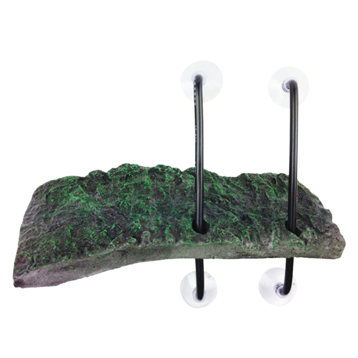Ciwanning Floating for Turtle Basking Platform with Suction Cups Resin Island Dock for Aquatic Turtles Climbing Height Adjustable