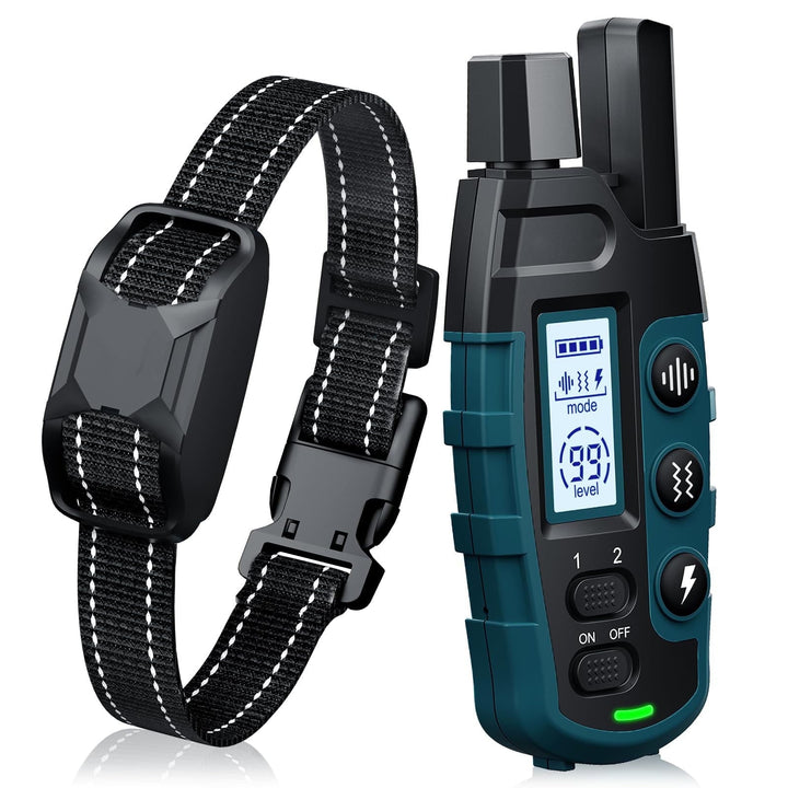 Dog Shock Collar - 3300Ft Rechargeable Waterproof Training Collar with Remote for Small, Medium & Large Dogs, Safe Beep, Vibration & Shock Modes (5-120lbs) Blue