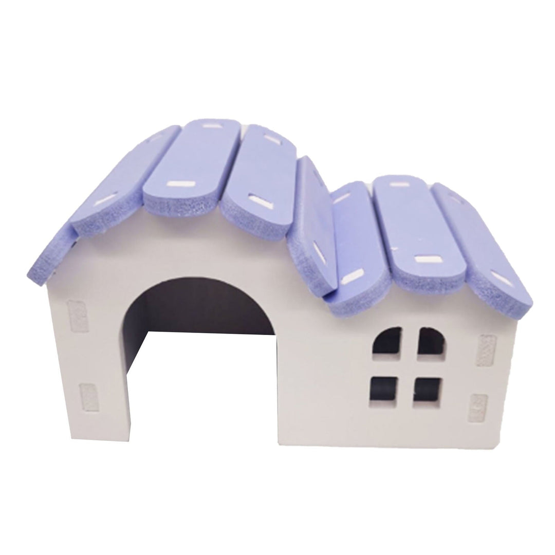 Durable Small Animal Hideaway for Hamsters & Mice - Cozy Cage House Purple Paradise
