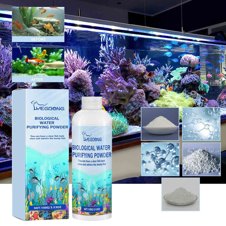 Fish Tank Water Purifier Seaweedcide Powder | Water Clarifier for Aquariums | Removes Seaweed & Impurities | Safe Non-Toxic Formula | Maintains Clean Clear Water | 1 Pack | Easy Use for Healthy Fish
