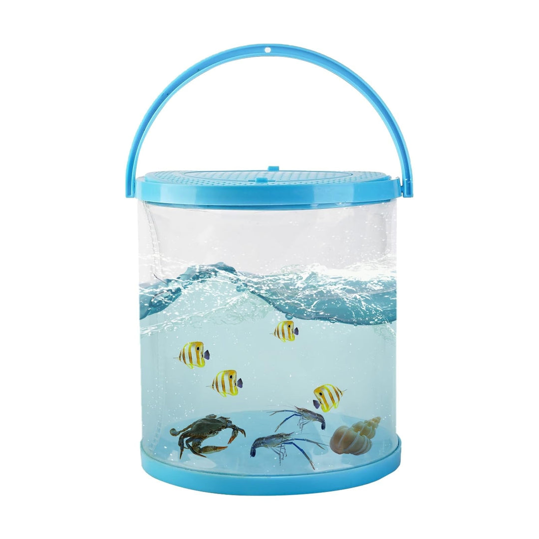 Fish Transport Container, Plasitc Fish Bowl, Beginner Tank, Great Concept for Catching and Release Critters, Beach, Pool and Lake