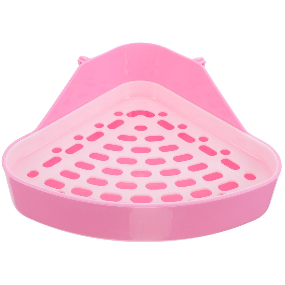 Gong Bunny Litter Box Pet Toilet Triangle Potty Trainer Corner Litter Bedding Box