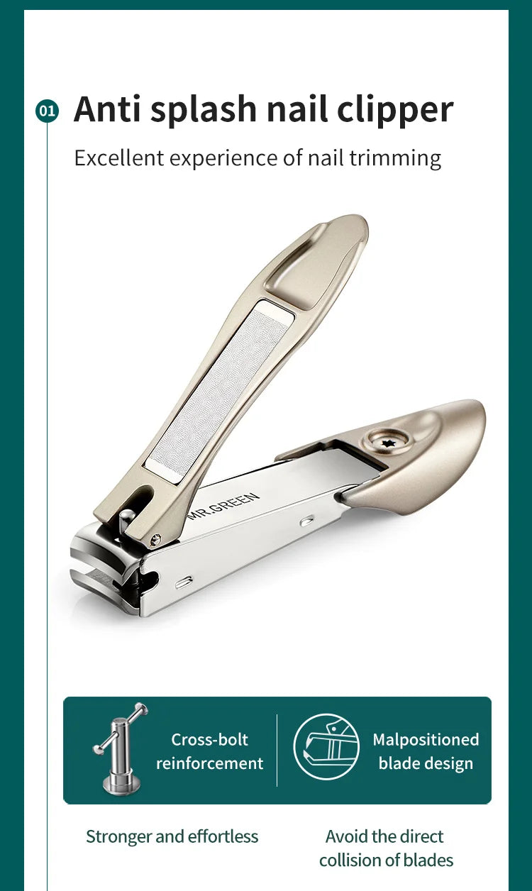 MR.GREEN Manicure Set Surgical Grade Scissors Stainless Nail Clippers Tool Pedicure Set Home Portable Travel Kit Nail Scissor