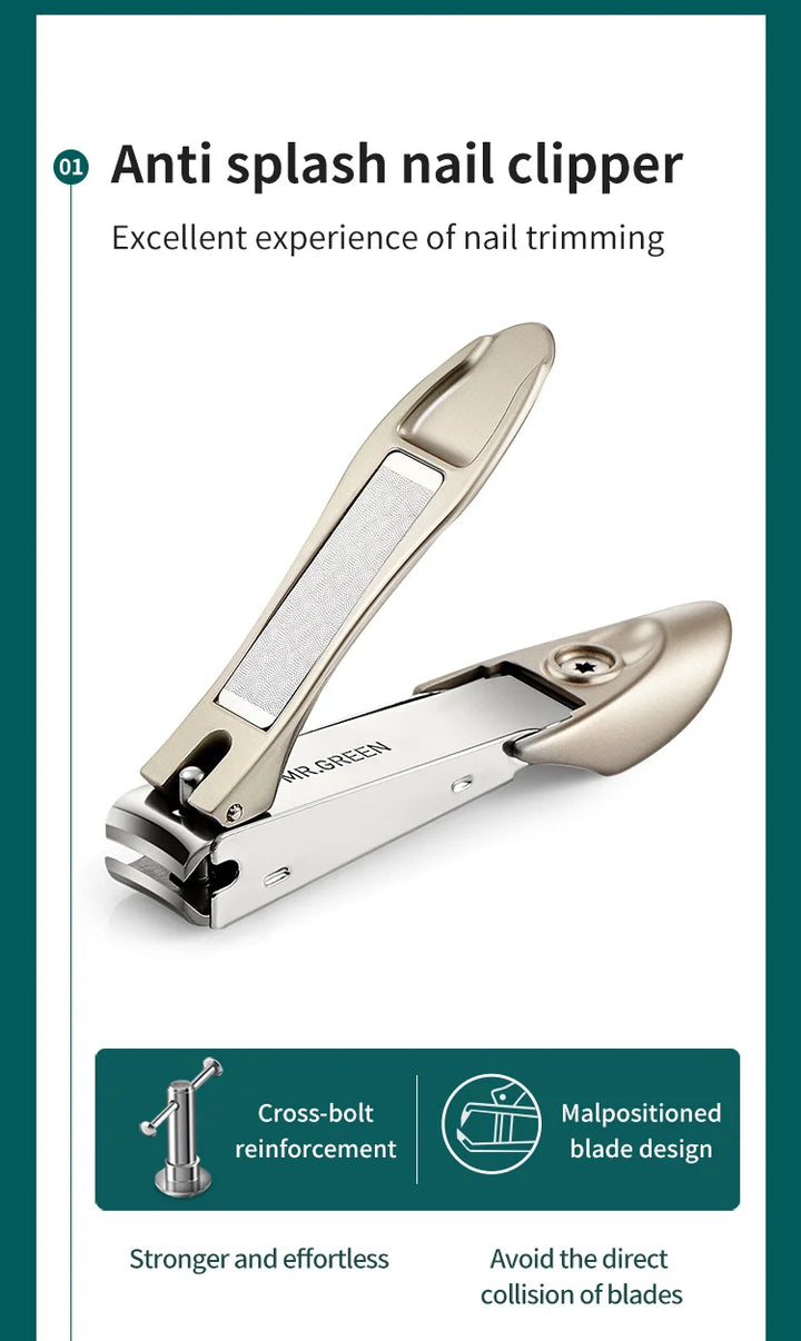 MR.GREEN Manicure Set Surgical Grade Scissors Stainless Nail Clippers Tool Pedicure Set Home Portable Travel Kit Nail Scissor