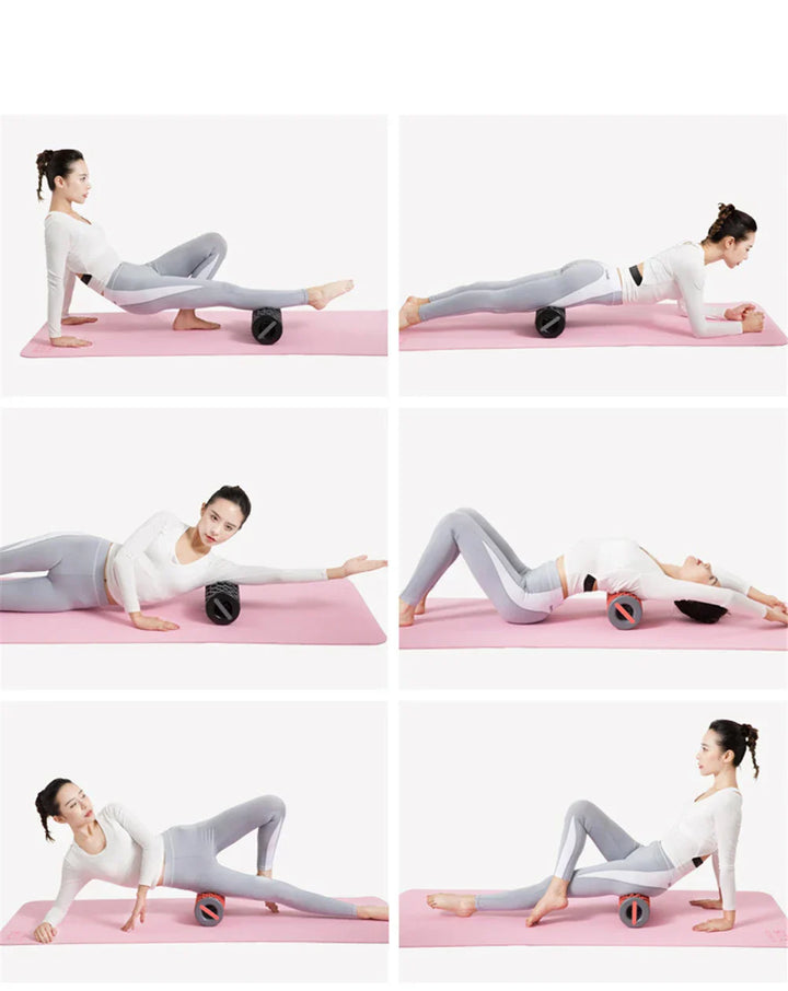 Adjustable Yoga Column ABS Massage Roller, Portable Yoga Brick for Leg, Back Muscle Axis, Relaxation, 13.3-35cm, THANKSLEE
