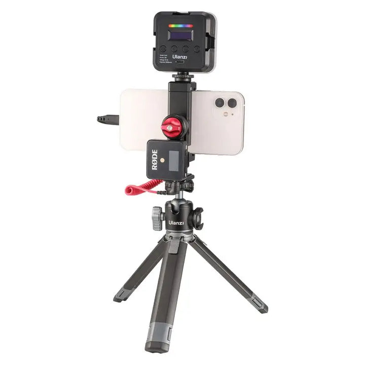 Ulanzi ST-27 Metal Vertical Shooting Phone Mount Holder Clip with Cold Shoe for Rode Wireless Go Microphone Video Light Vlog