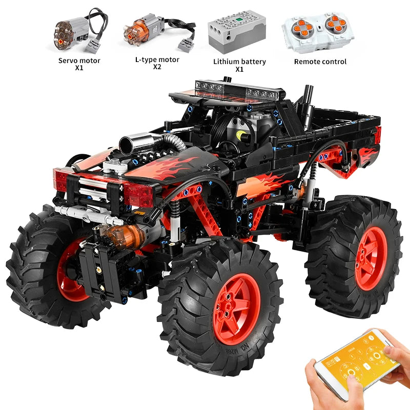 MOULD KING 18002 Technical RC Car Toys For Boys Building Blocks Remote Control Off-Road Car Terrain Climbing Buggy Truck Gifts