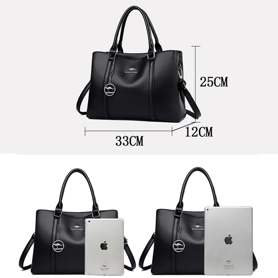 Genuine Brand Luxury Designer Women Bags High Quality Leather Shoulder Crossbody Messenger Tote Bag Large Handbag Purses