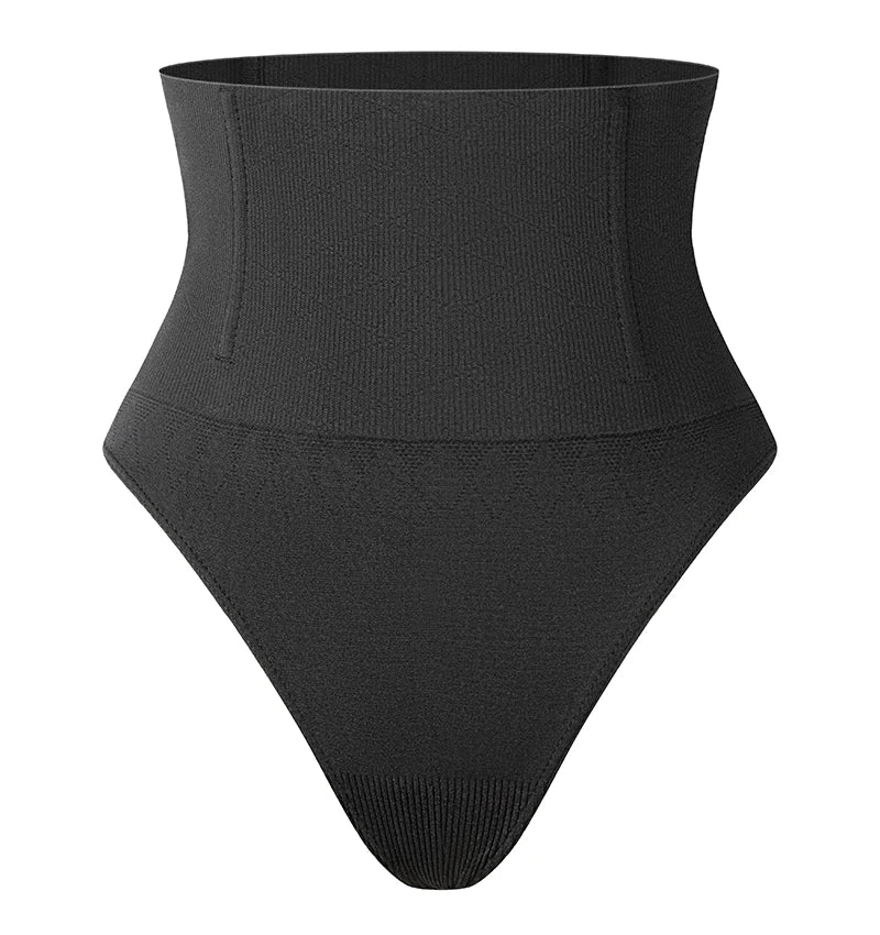 High Waist Body Shaper Thongs Shapewear for Women Panties Tummy Control Slimming New Underwear Nude Black T-Back Brief