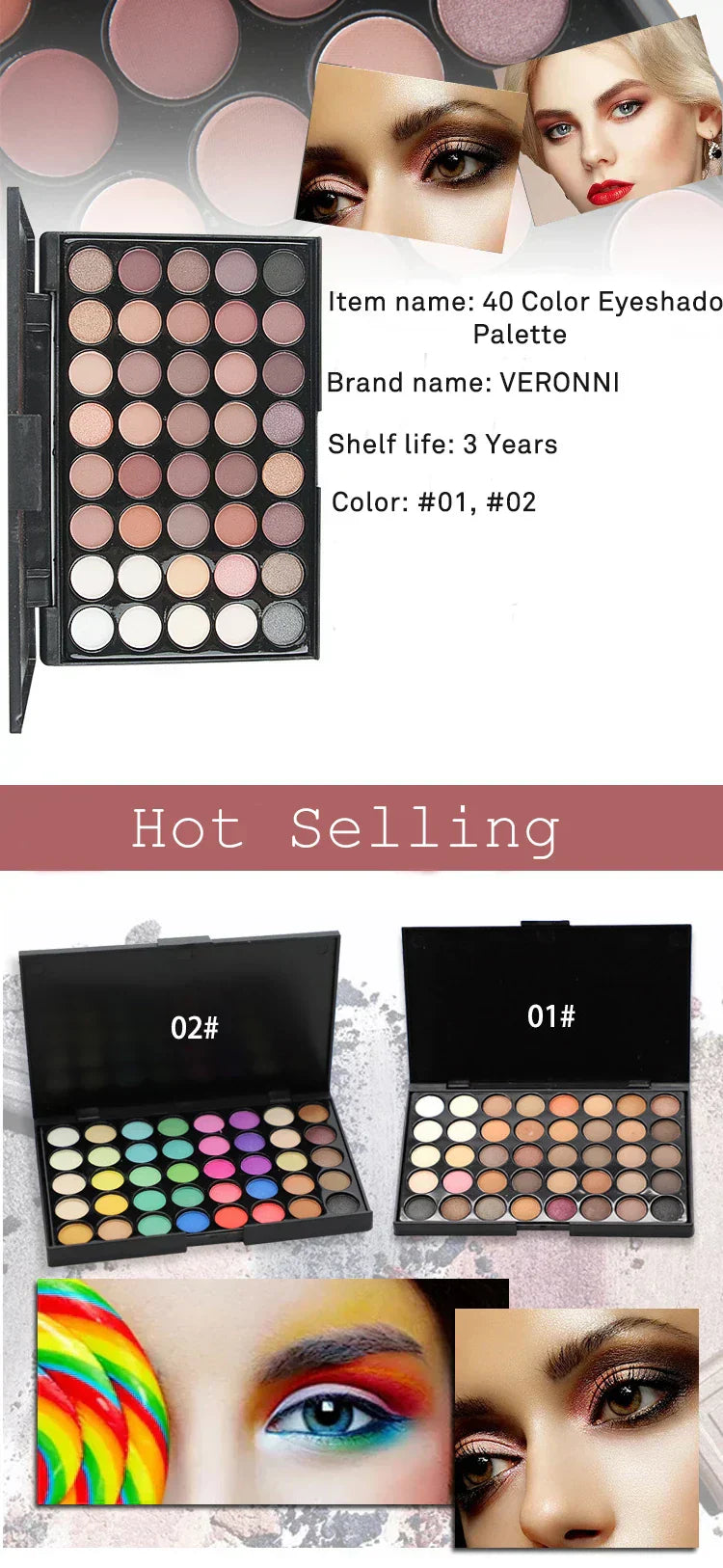 40-Color Earth Tone Eyeshadow