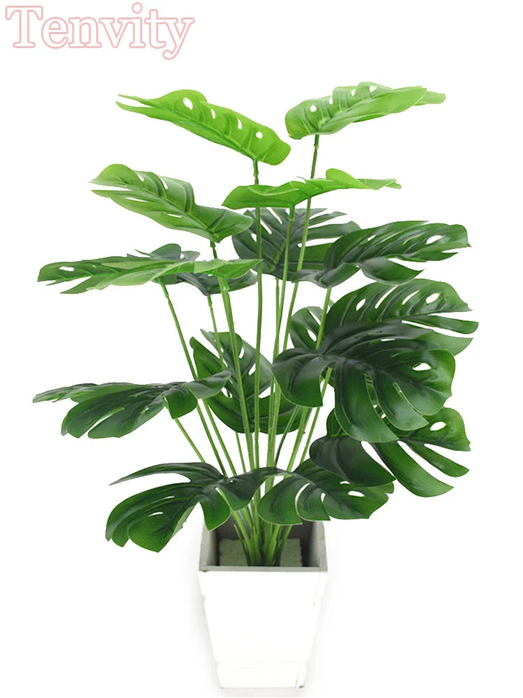 Artificial Monstera Palm Leaves Décor
