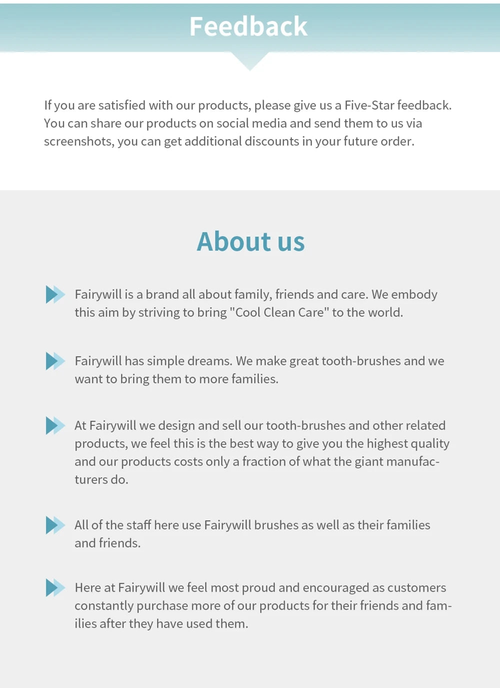 Fairywill Electric Sonic Toothbrush FW-507 USB Charge Rechargeable Adult Waterproof Electronic Tooth Brushes Replacement Heads S