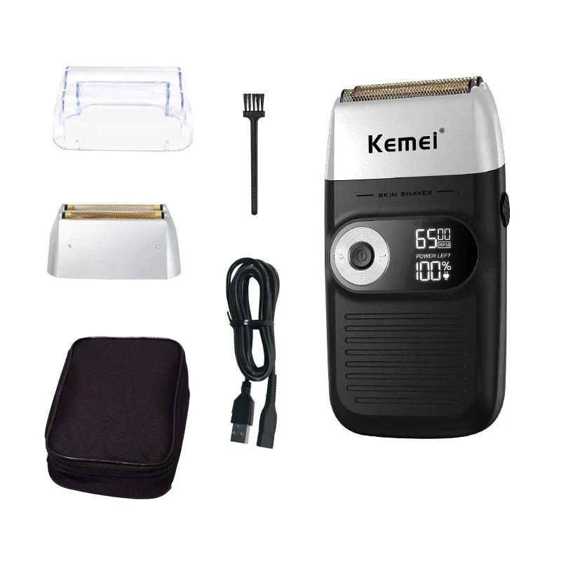 Kemei Electric Shaver Men Rechargeable Beard Shaver Electric Razor Floating Barber Hair Trimmer Face Care Shaving Machine