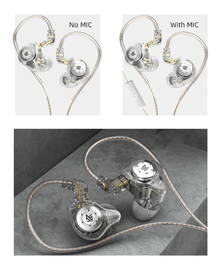 KZ EDX Pro Earphones Dynamic In Ear Monitor HiFi Wired Headphones Bass Stereo Game Music Earplugs Noice Cancelling Headset
