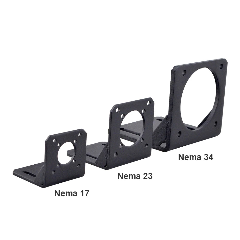 STEPPERONLINE Nema 17/23/34 Stepper Motor Mounting Bracket L Support Alloy Steel Stepping Motor Holder